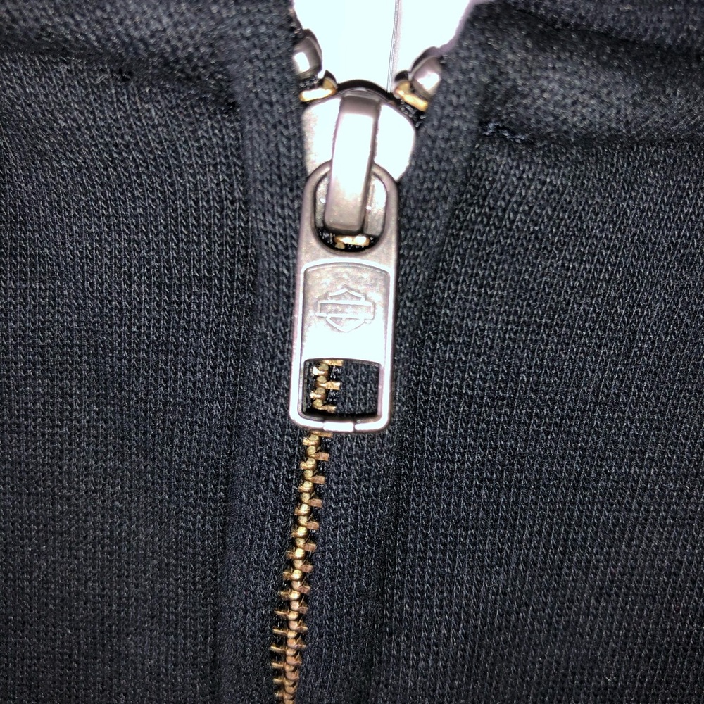 Harley Davidson Zip Up Hoodie Sweatshirt Size L - Picture 5 of 6